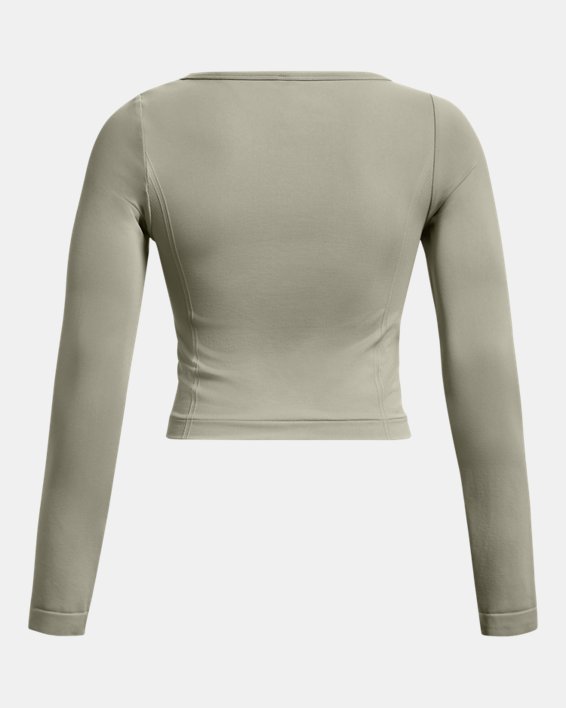 Women's UA Train Seamless Long Sleeve in Green image number 5